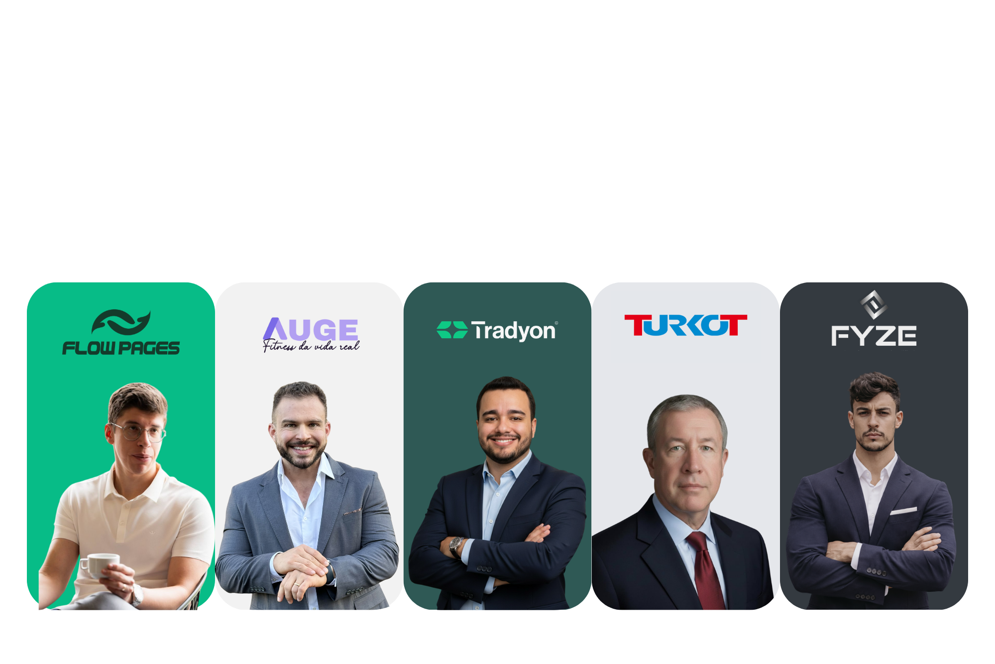 Cases de sucesso Biancode: FlowPages, Auge, Tradyon, Turkot e Fyze